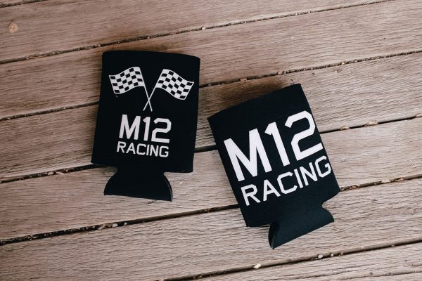 M12 RACING beer koozies (front and back )