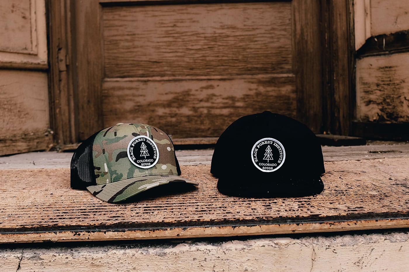 Black Forest Institute Hats (Black and Camo)